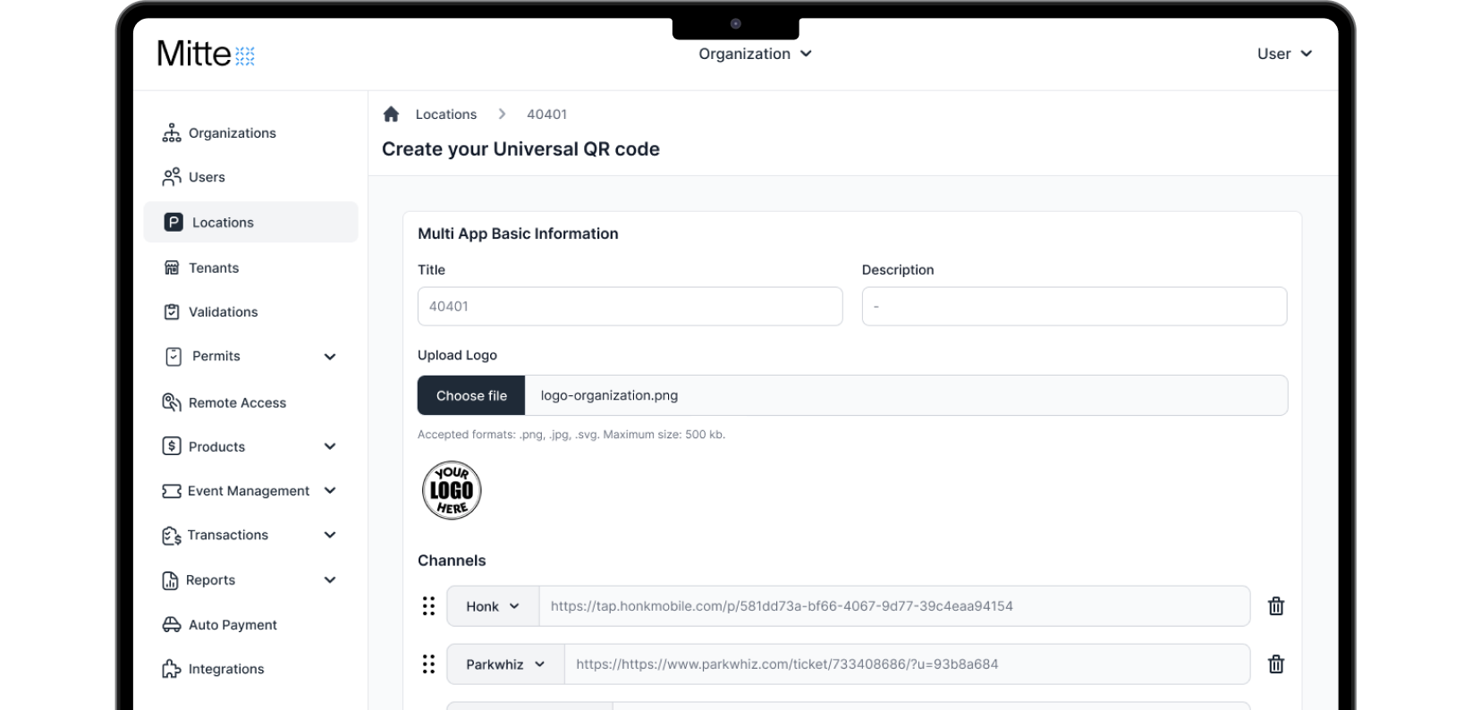 Universal QR for Hassle-Free Parking Access | Mitte