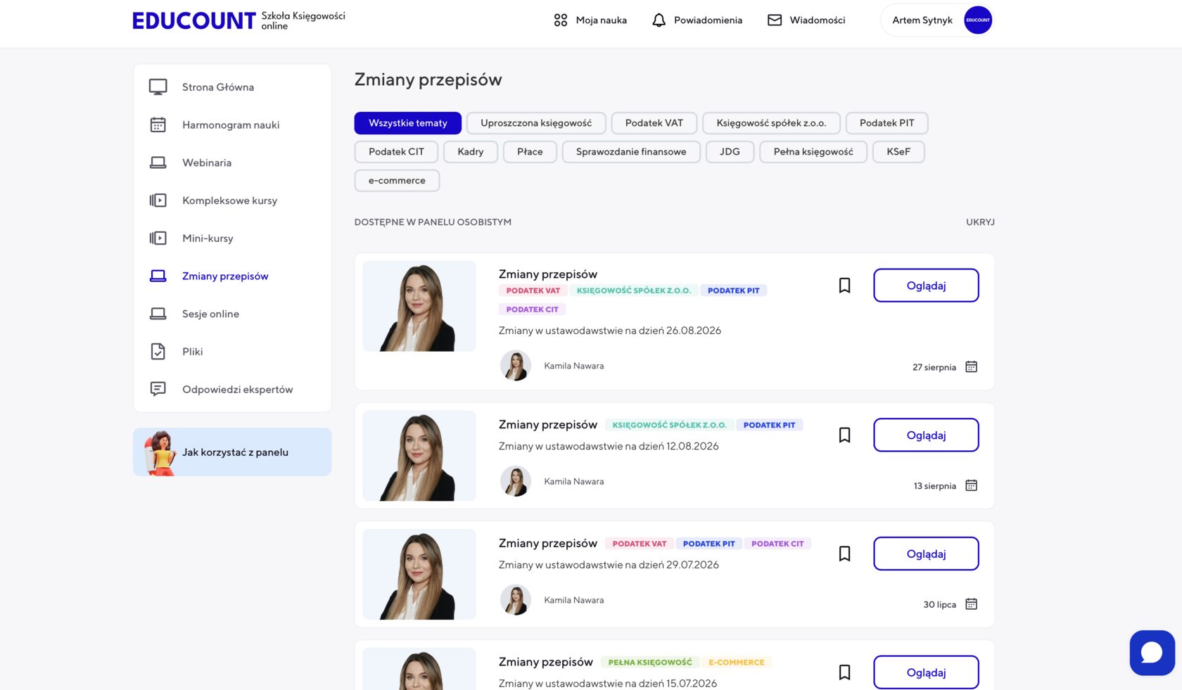 Analizy najważniejszych zmian