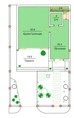 Уютный дворик — таунхаус 1