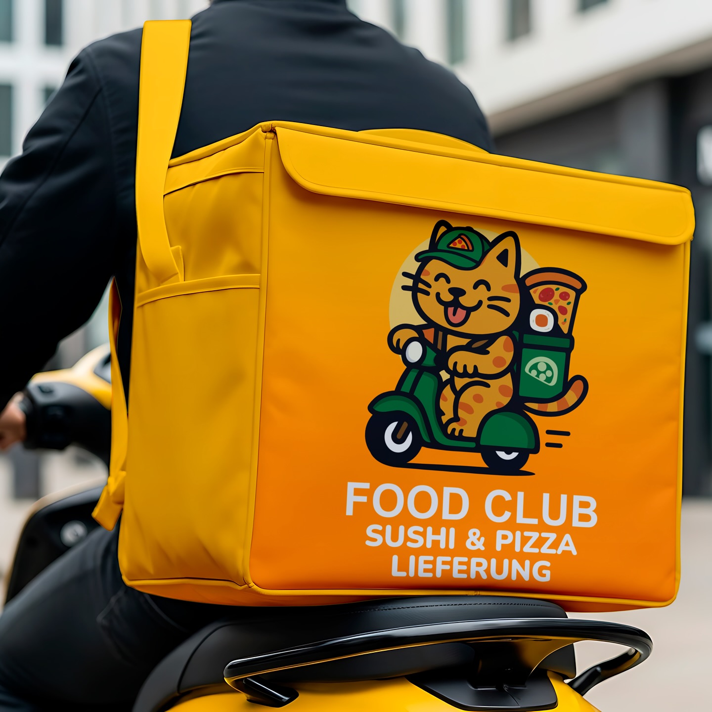 Courier thermal bag with the Food Club logo