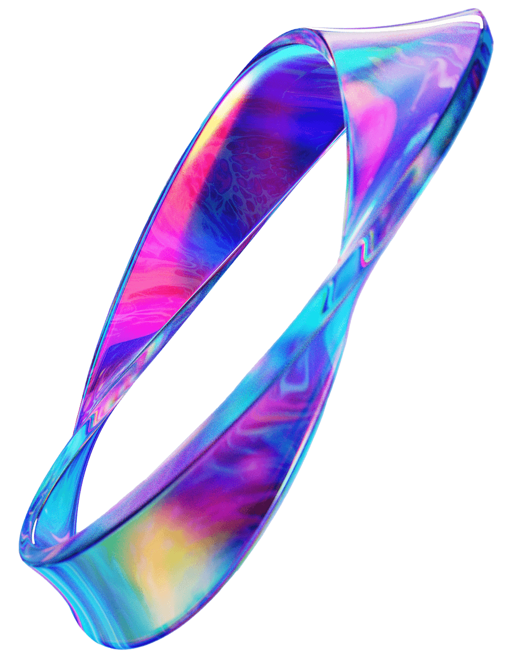 3д объект с градиентом и переливанием