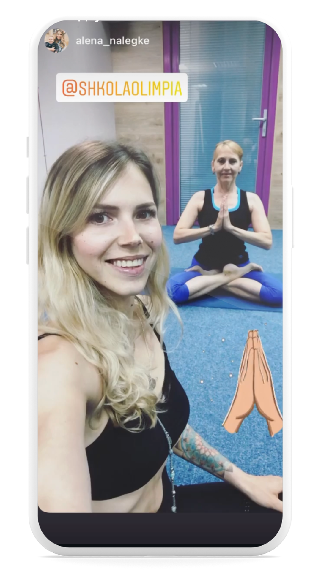 Відмітка студента школи Олімпія в Instagram