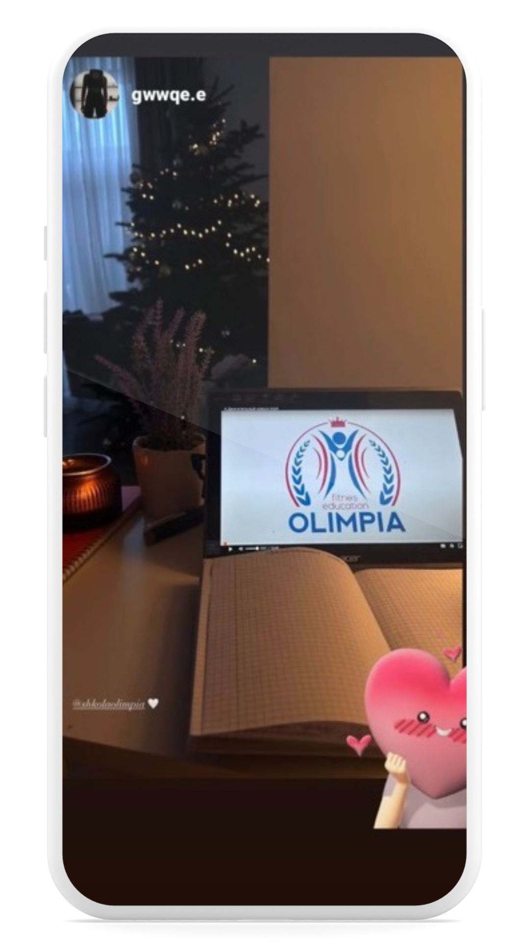 Відмітка студента школи Олімпія в Instagram