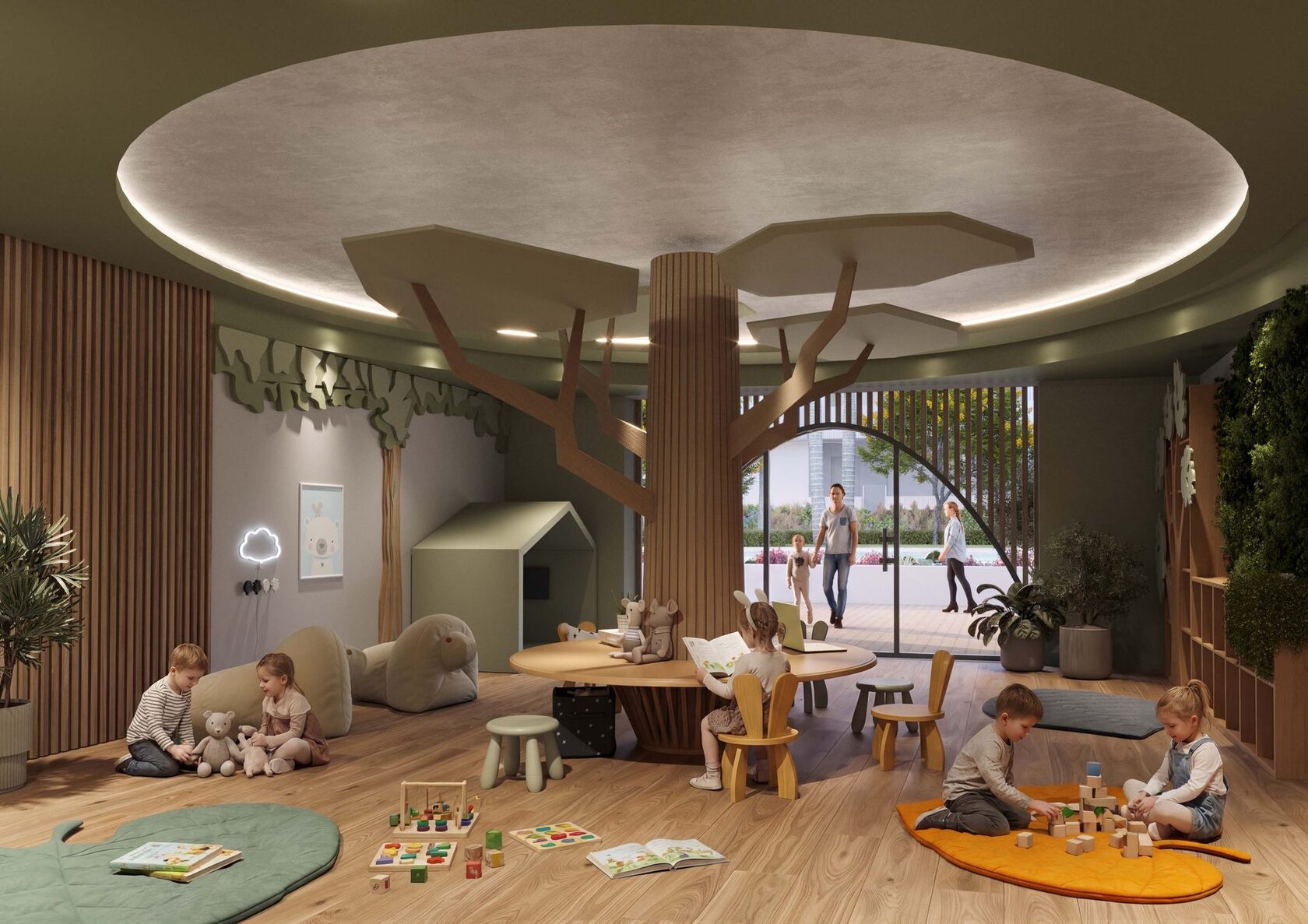 Indoor playroom for children