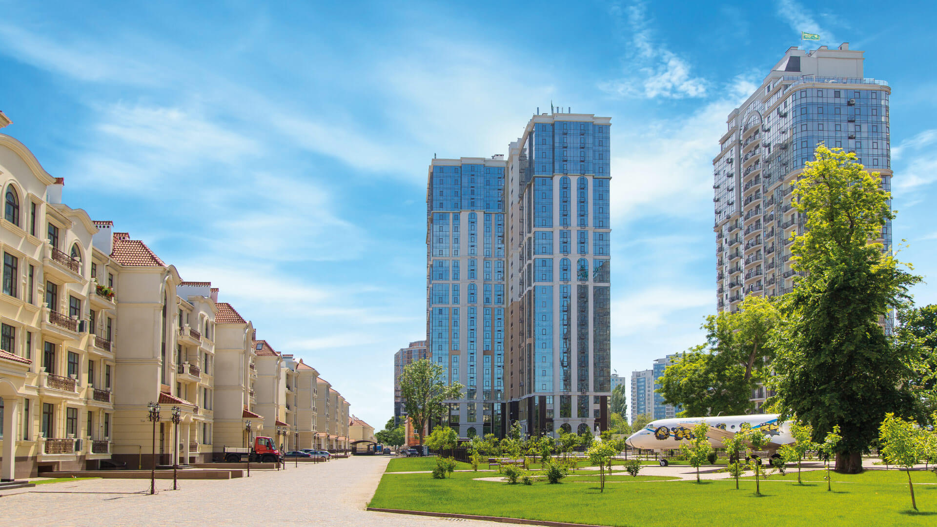 ЖК 19-я Жемчужина — фасад жилого комплекса на Французском бульваре