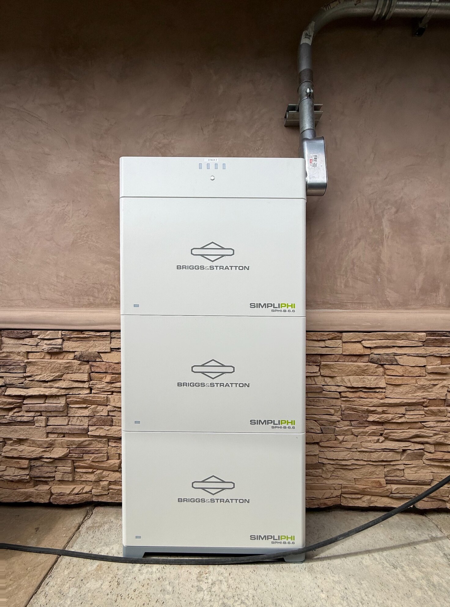 Completed residential battery storage system installed by Summit Electrical Services