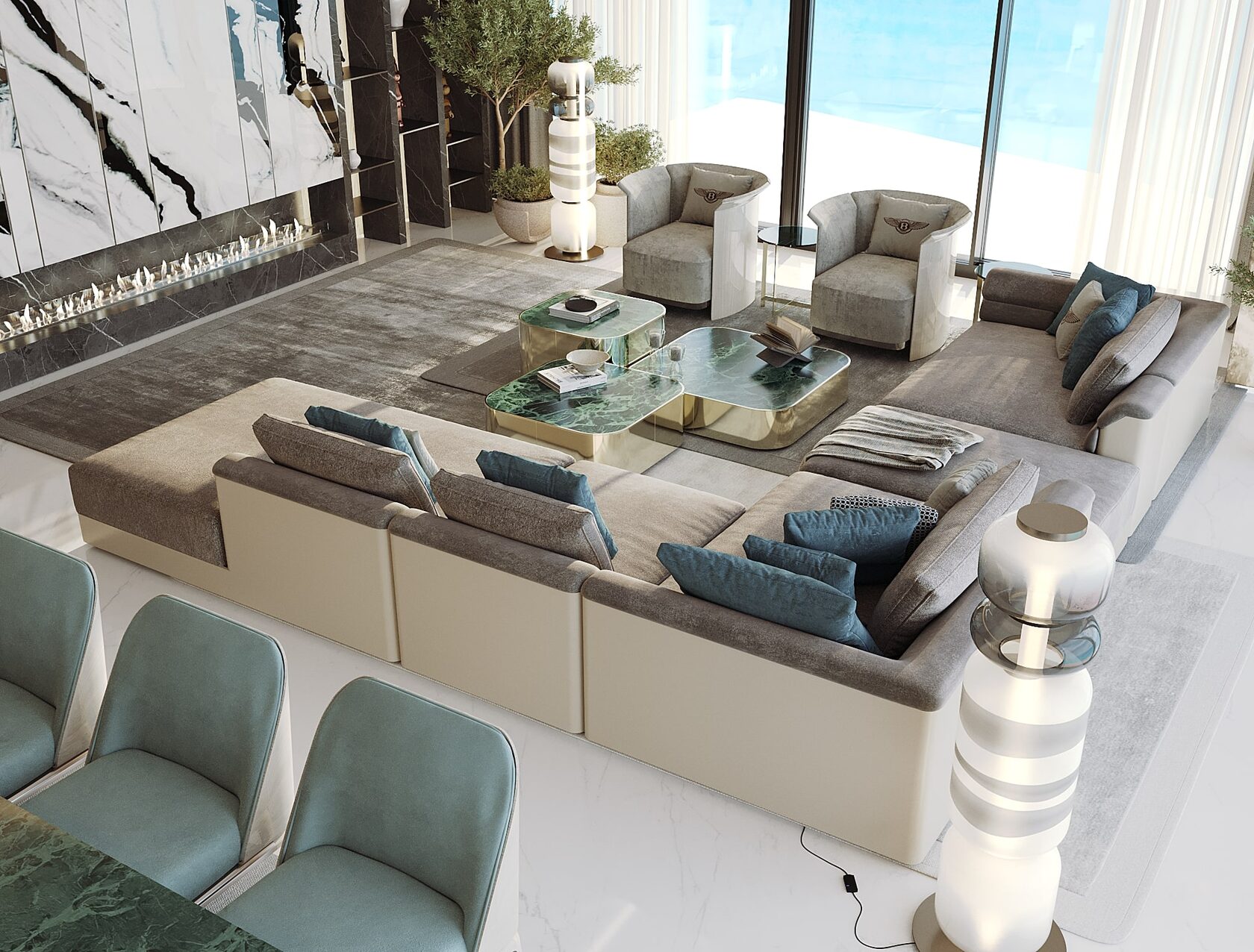 Acqualina, interior design by TIMROOM