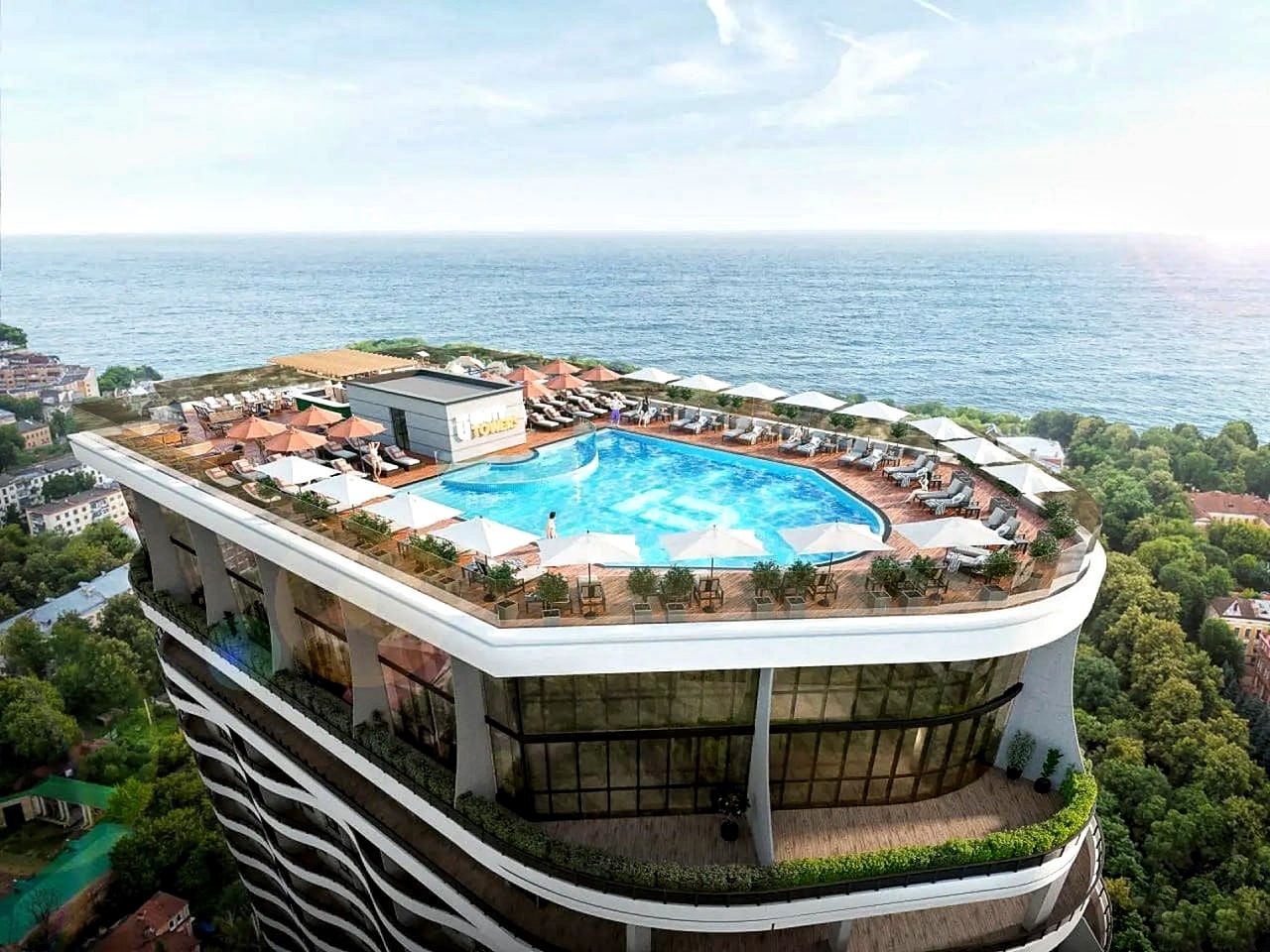 Rooftop pool