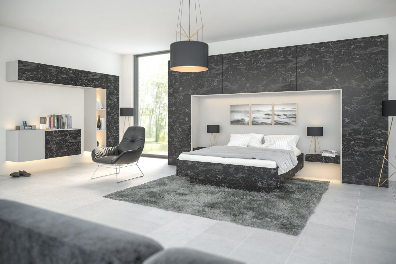 Contemporary made-to-measure fitted bedroom design