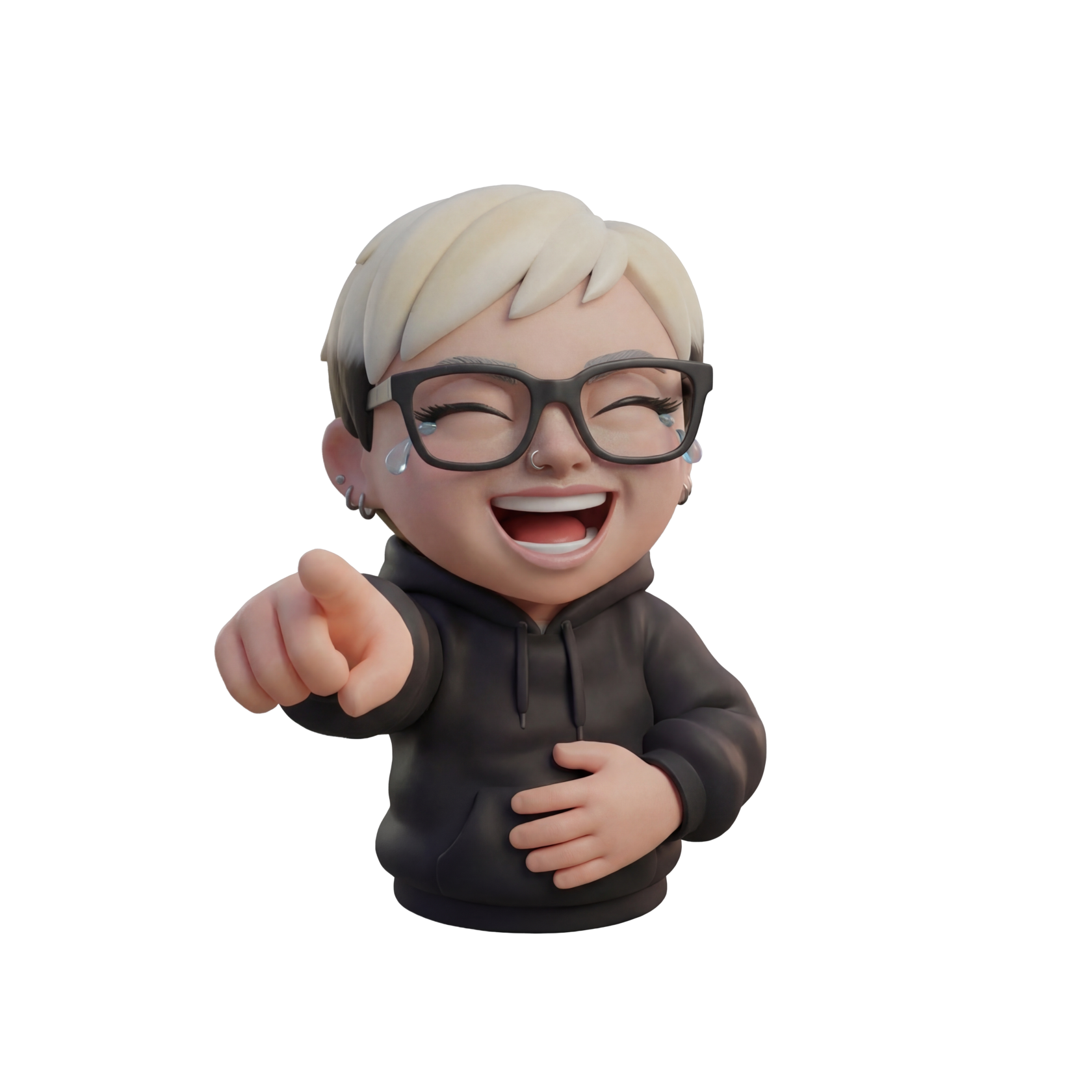 Sticker pack character, emotion 5