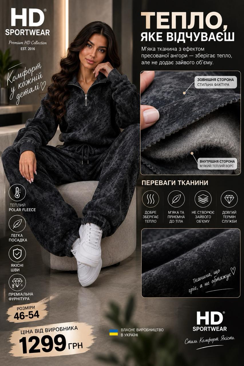Жіночий костюм HD Sportwear Графіт