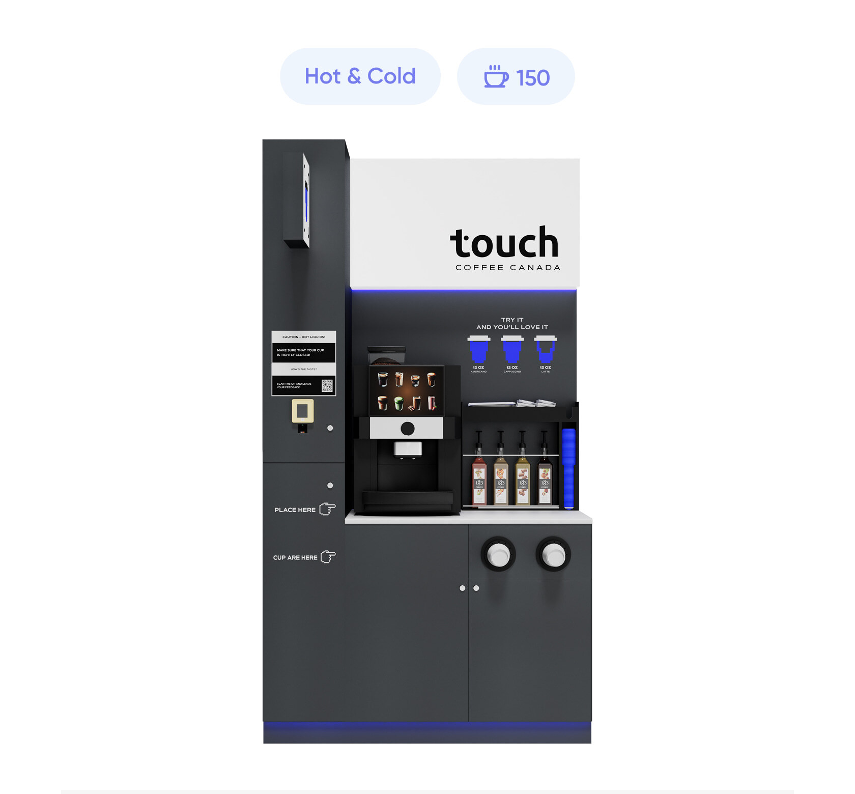 "Touch Coffee" fully automated self-service coffee bar