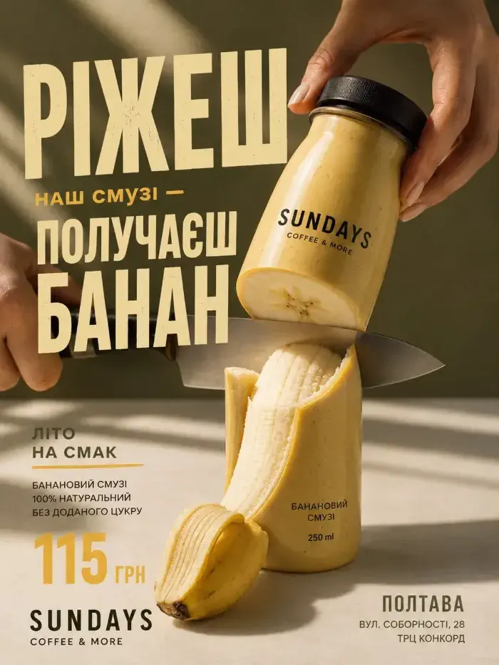 AI creative for Sundays smoothies