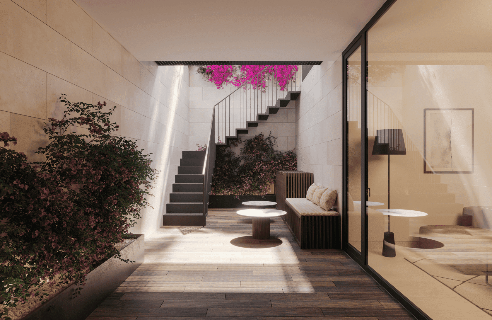 Entrance to new build apartments in Estepona