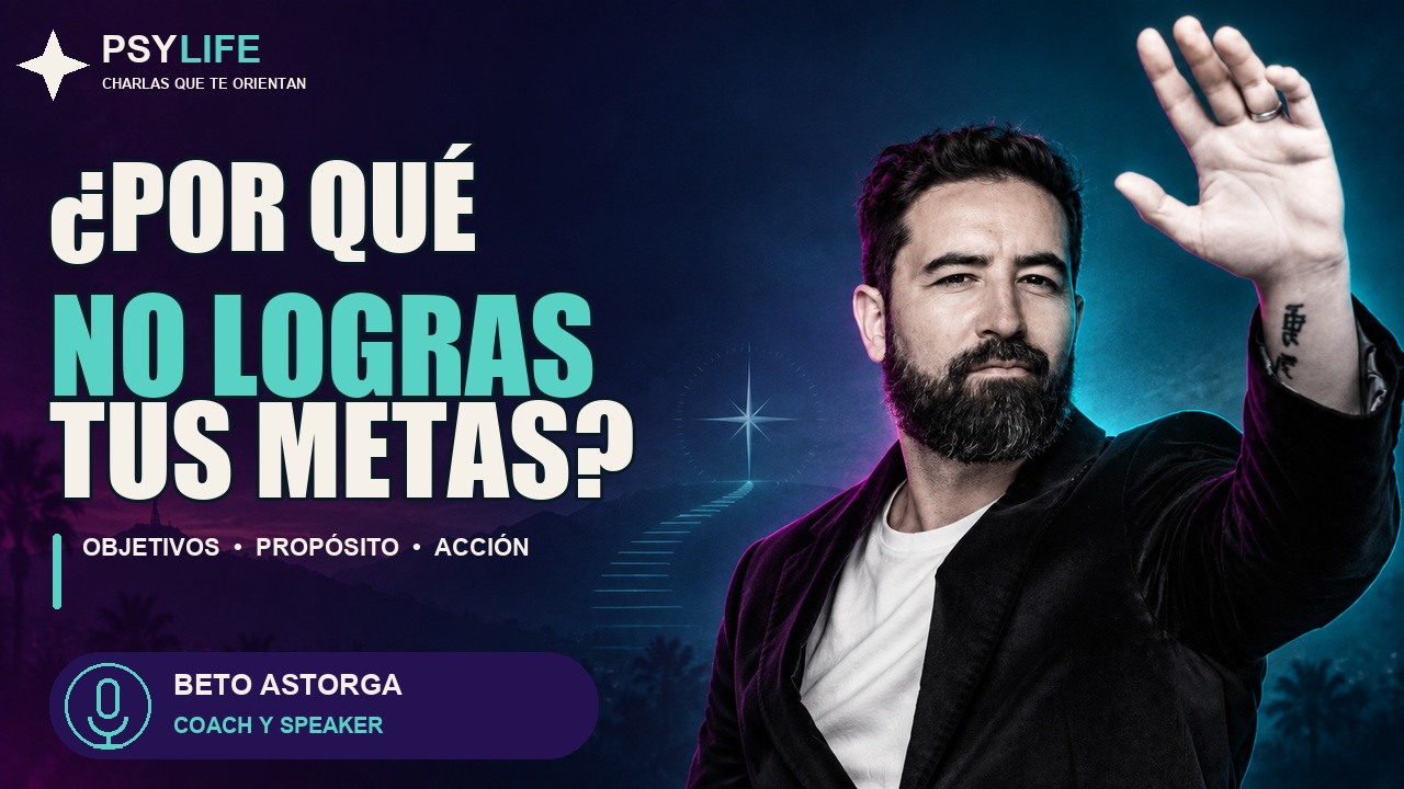 Portada de la charla — ¿Por qué no logras tus metas?