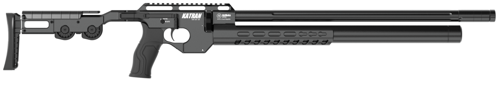 AirMaks arms Katran L long tactical pcp rifle black color