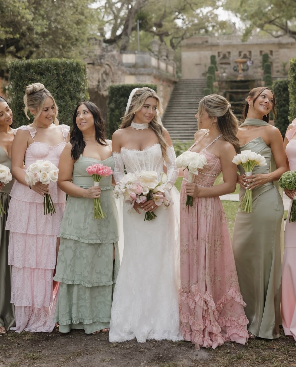 bride and bridal party