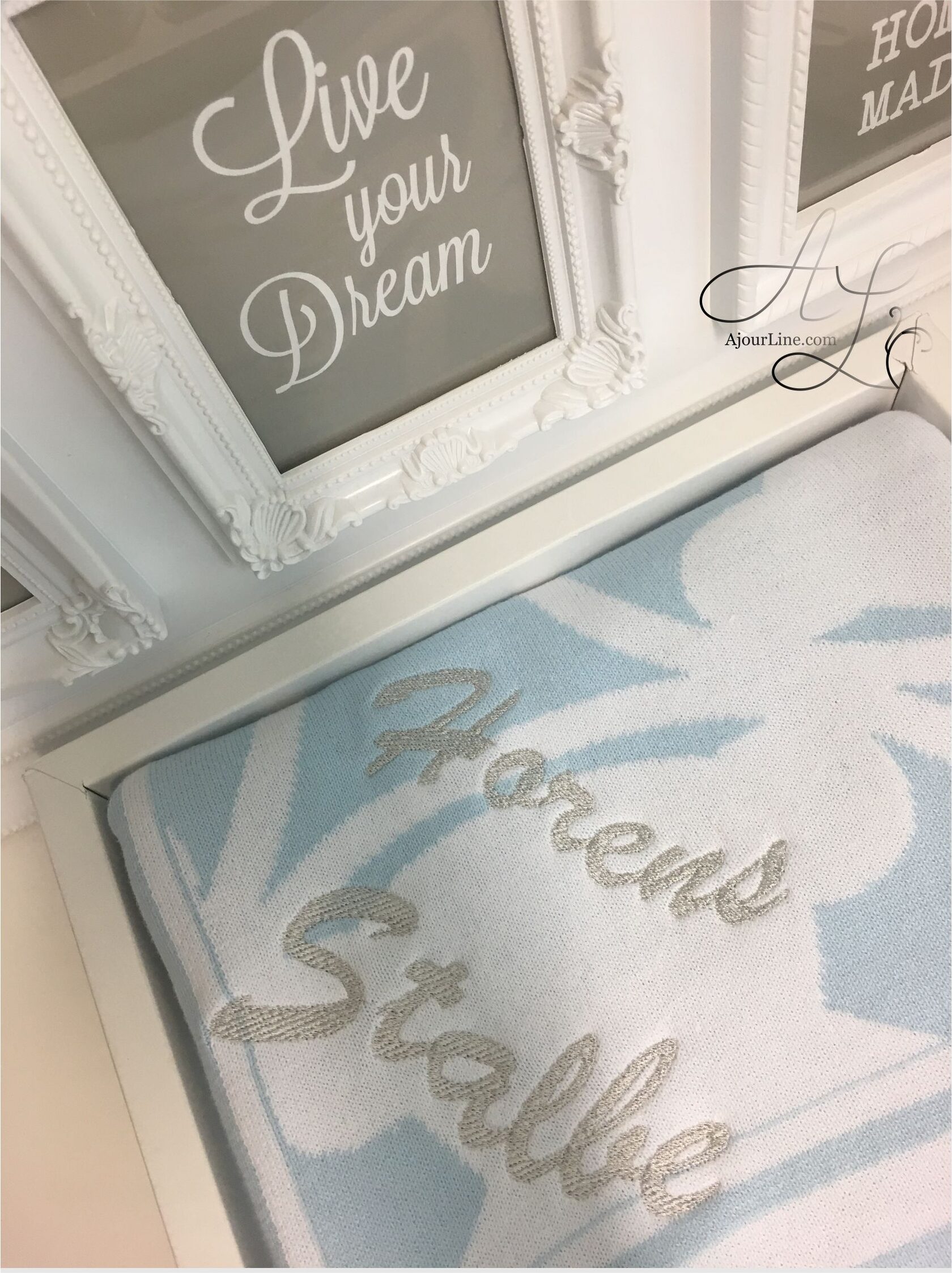 personalized baby blanket with name — a cozy and thoughtful gift for babies and new parents. Handmade in Riga, Latvia. Worldwide shipping available.