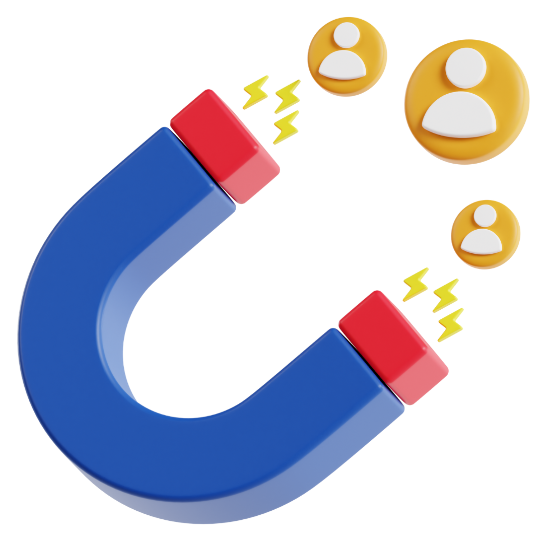 Image depicting a magnet symbolizing customer attraction in SEO strategy