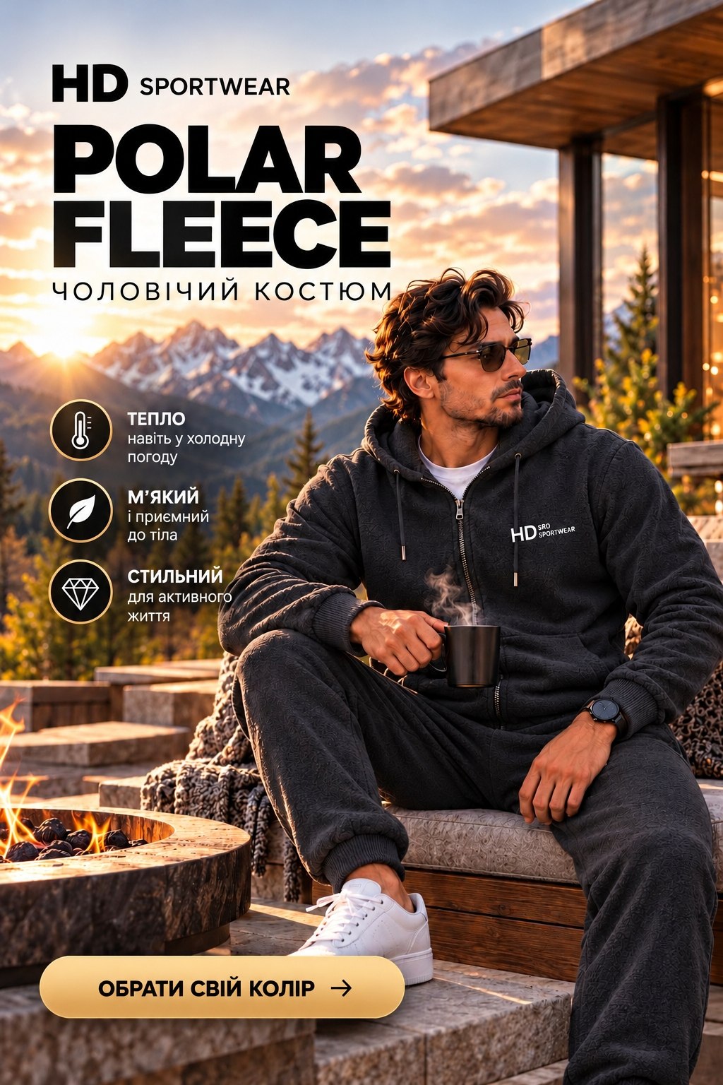 Чоловічий костюм Polar Fleece HD SPORTWEAR