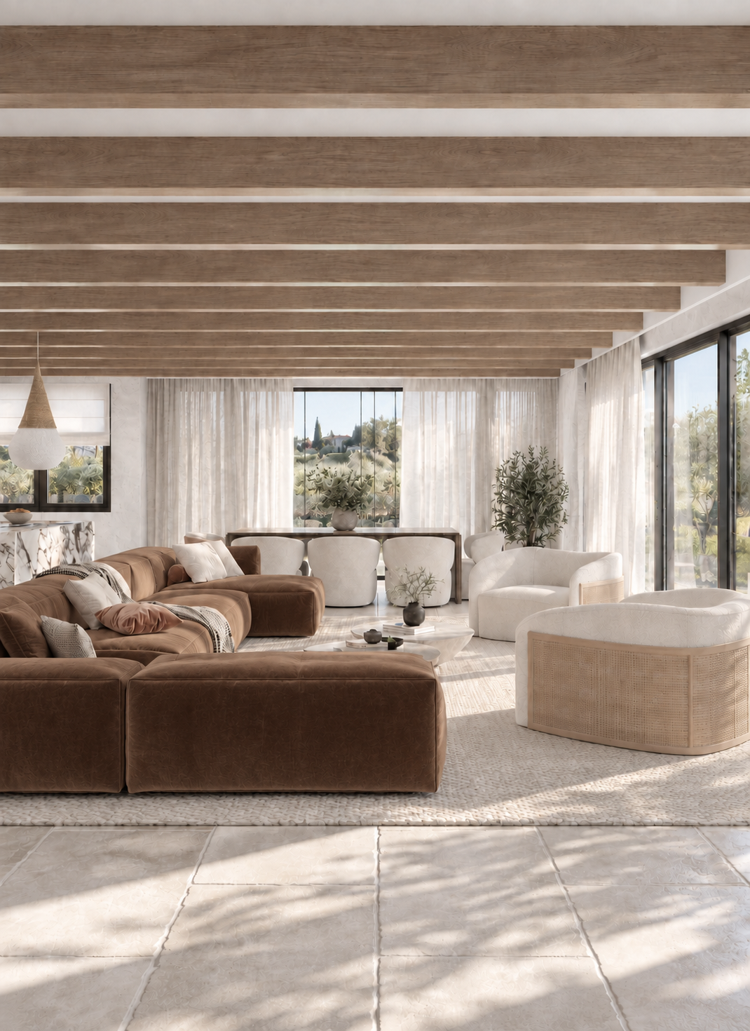 Refined residential interior design with a calm natural palette by InsideOut