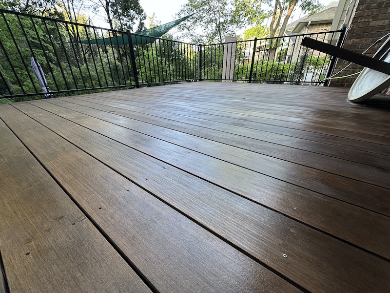 IPE deck cleaned and protected in Austin TX