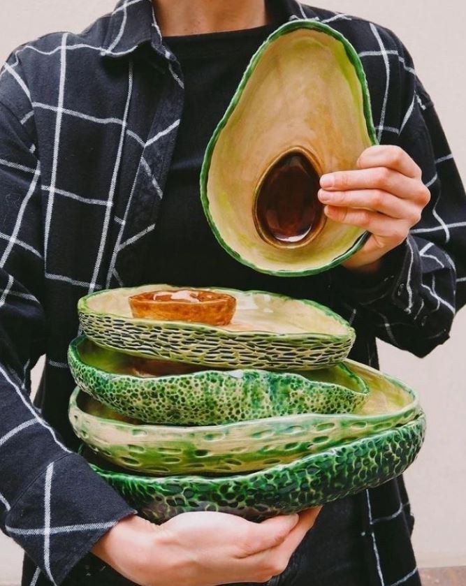 Ceramic pieces created by a Pottery Studio 1 guest