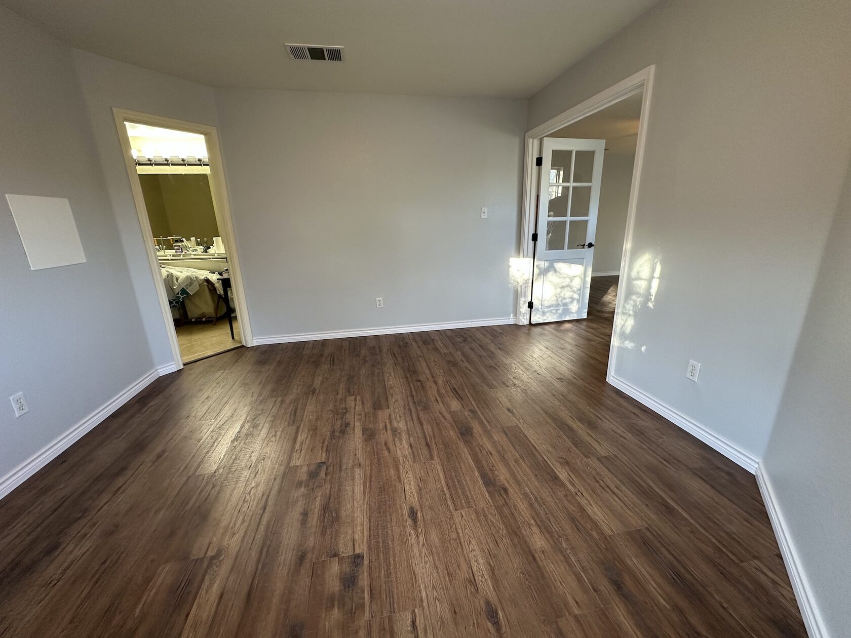After photo of flooring and walls