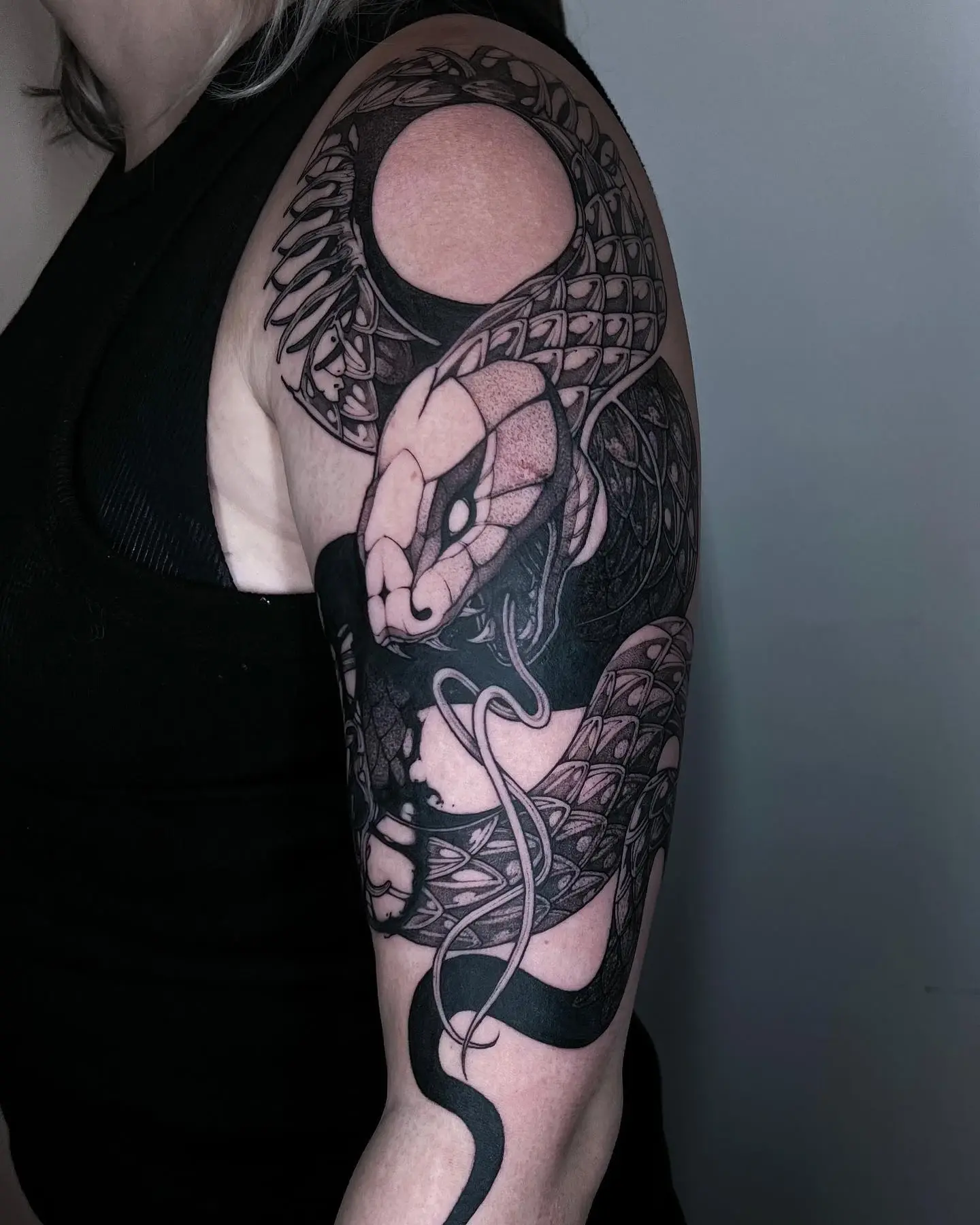 Blackwork snake design — Alice
