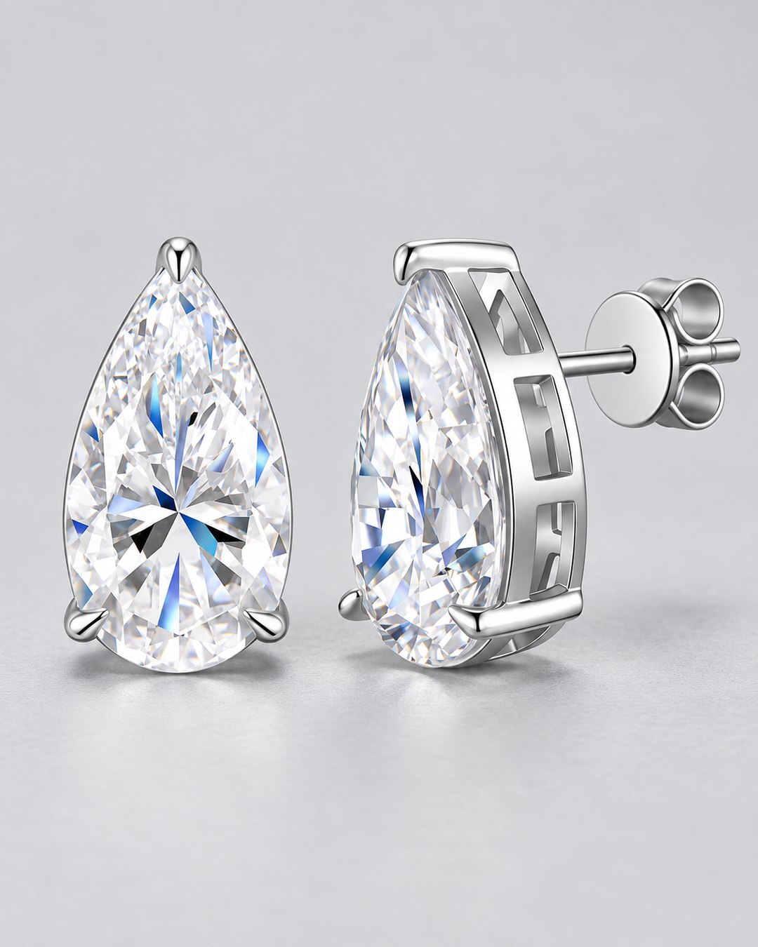 Pear 6 ct VVS1 Earrings ICED KYIV