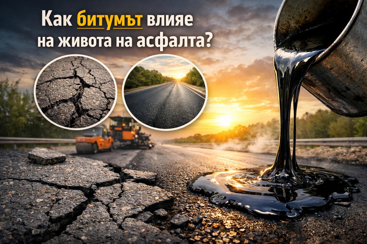 Битум слага се на асфалтова смес
