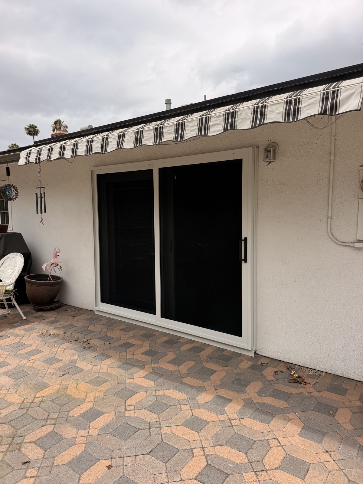 Patio slider security screen installed in Yorba Linda, CA