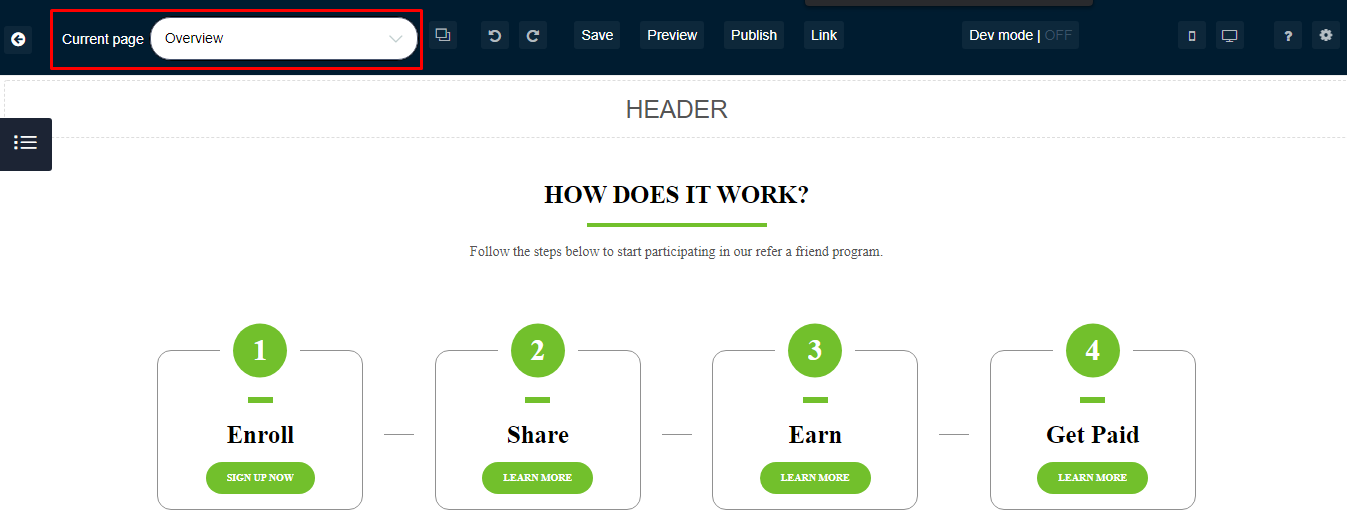How the website builder editor works genius referrals