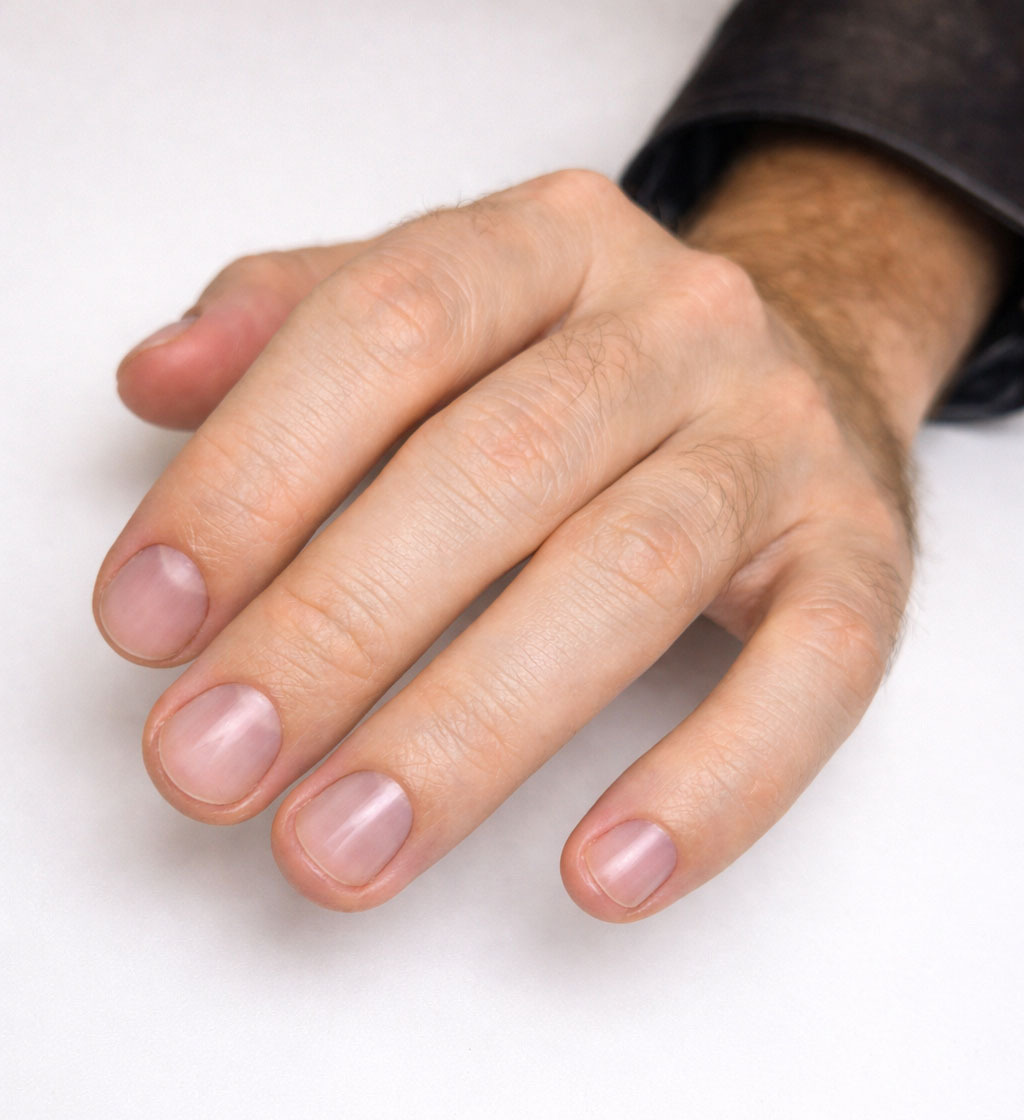 Men's manicure at OLOLO Nails salon, Bucharest Sector 1, clean and well-maintained nails with quality services