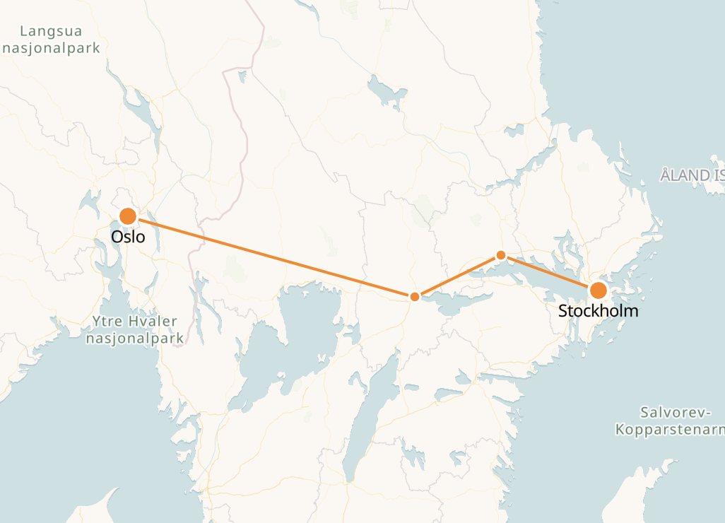 Da Oslo a Stoccolma in treno ad alta velocità - TRENI DELLA NORVEGIA