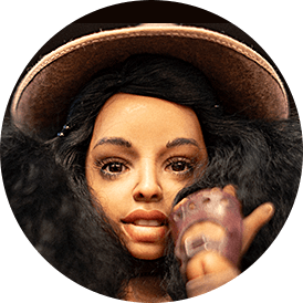 Nina of Poble-sec, polymer clay doll