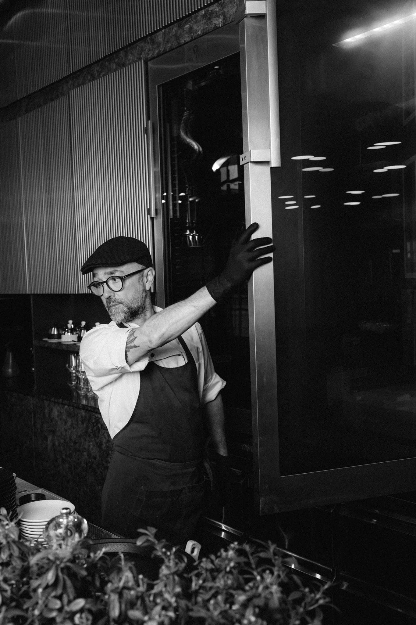 Butcher preparing beef cuts at Chef's Corner