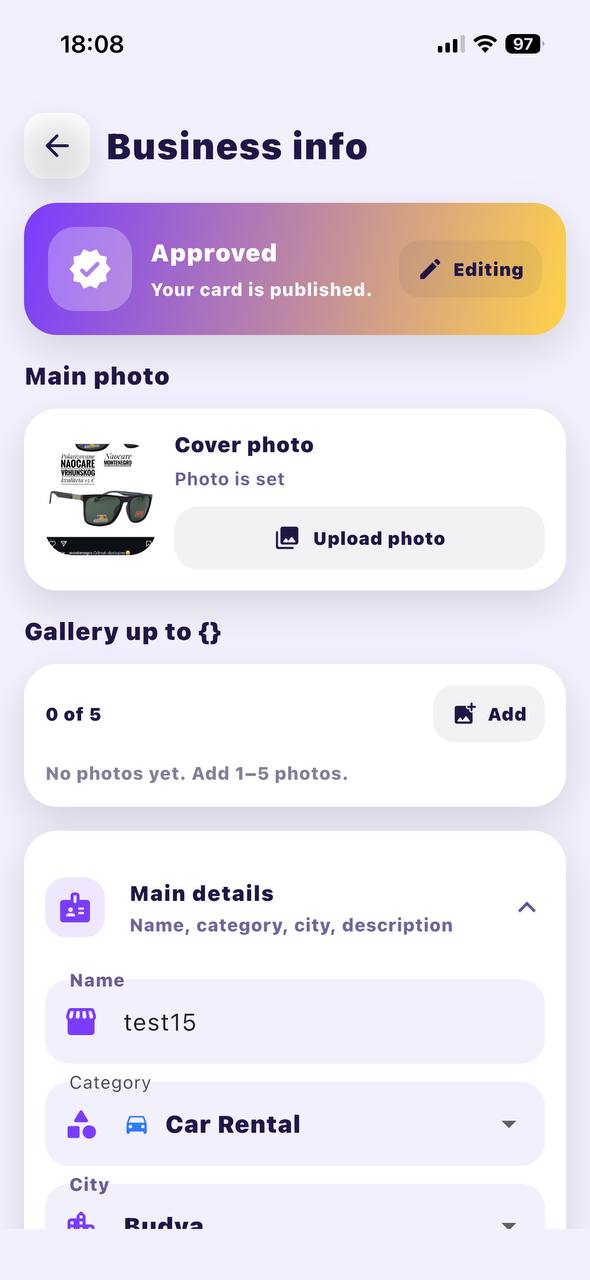 Business info