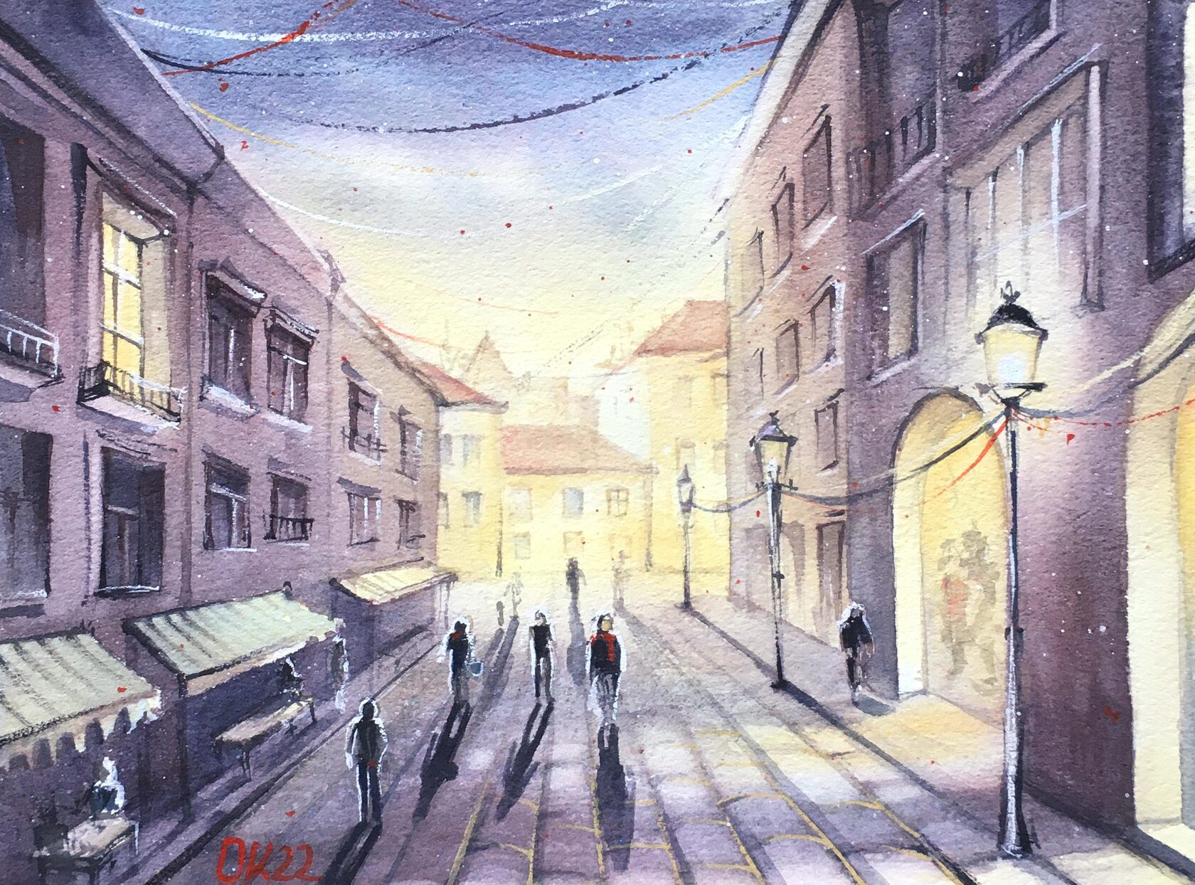 Night street of the old city