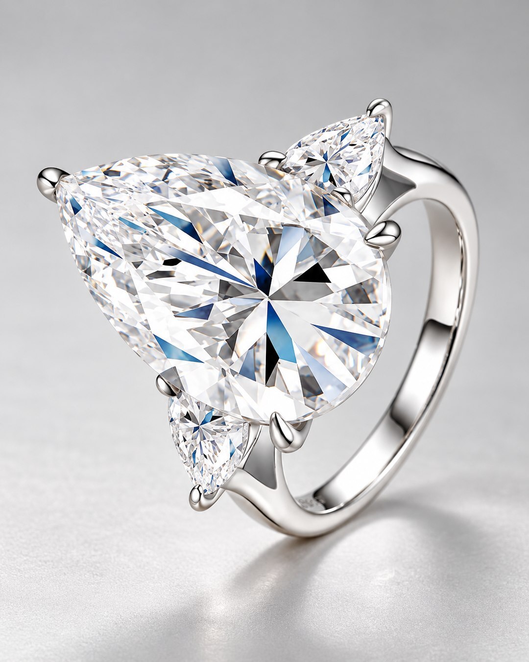 Grand Pear 18 ct VVS1 Ring ICED KYIV