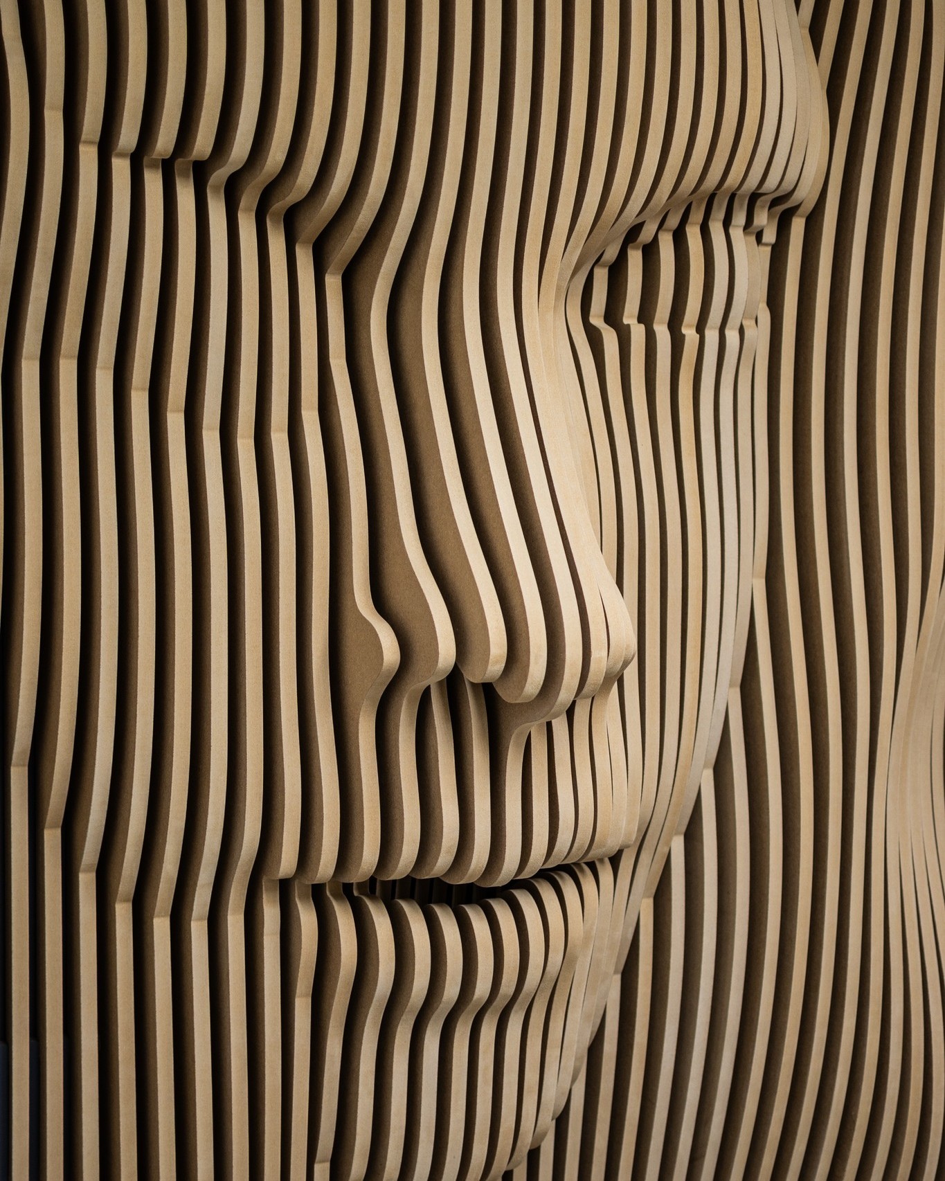 Modern slatted feature wall by ABJ