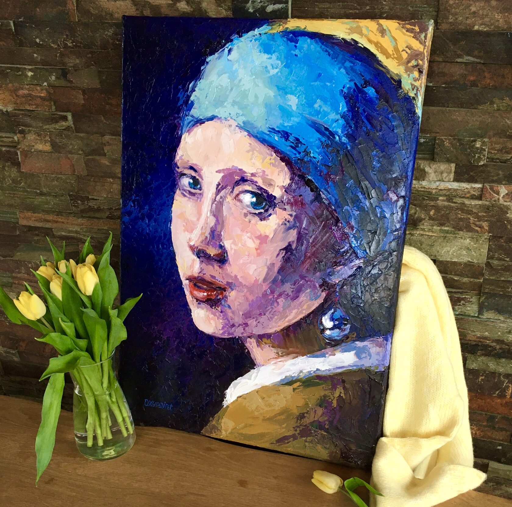 Girl with a Pearl Earring​ oil painting