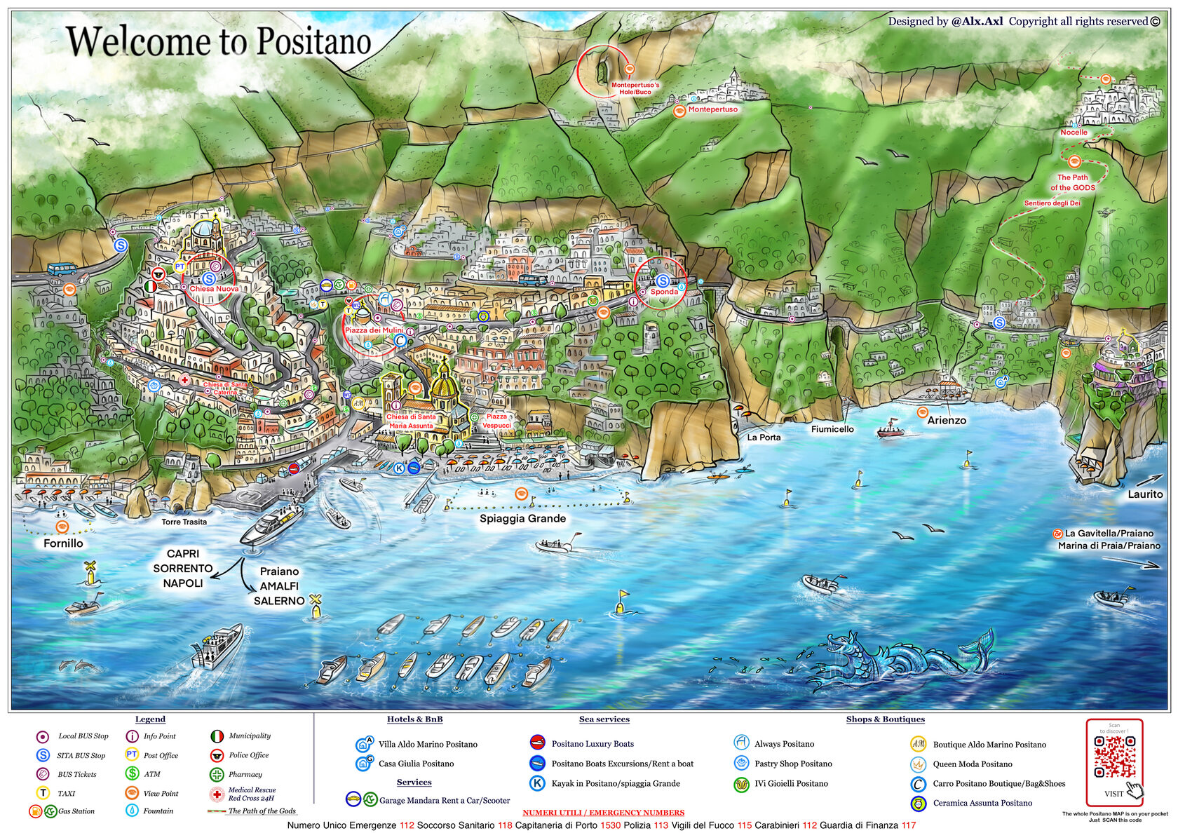 POSITANO MAP