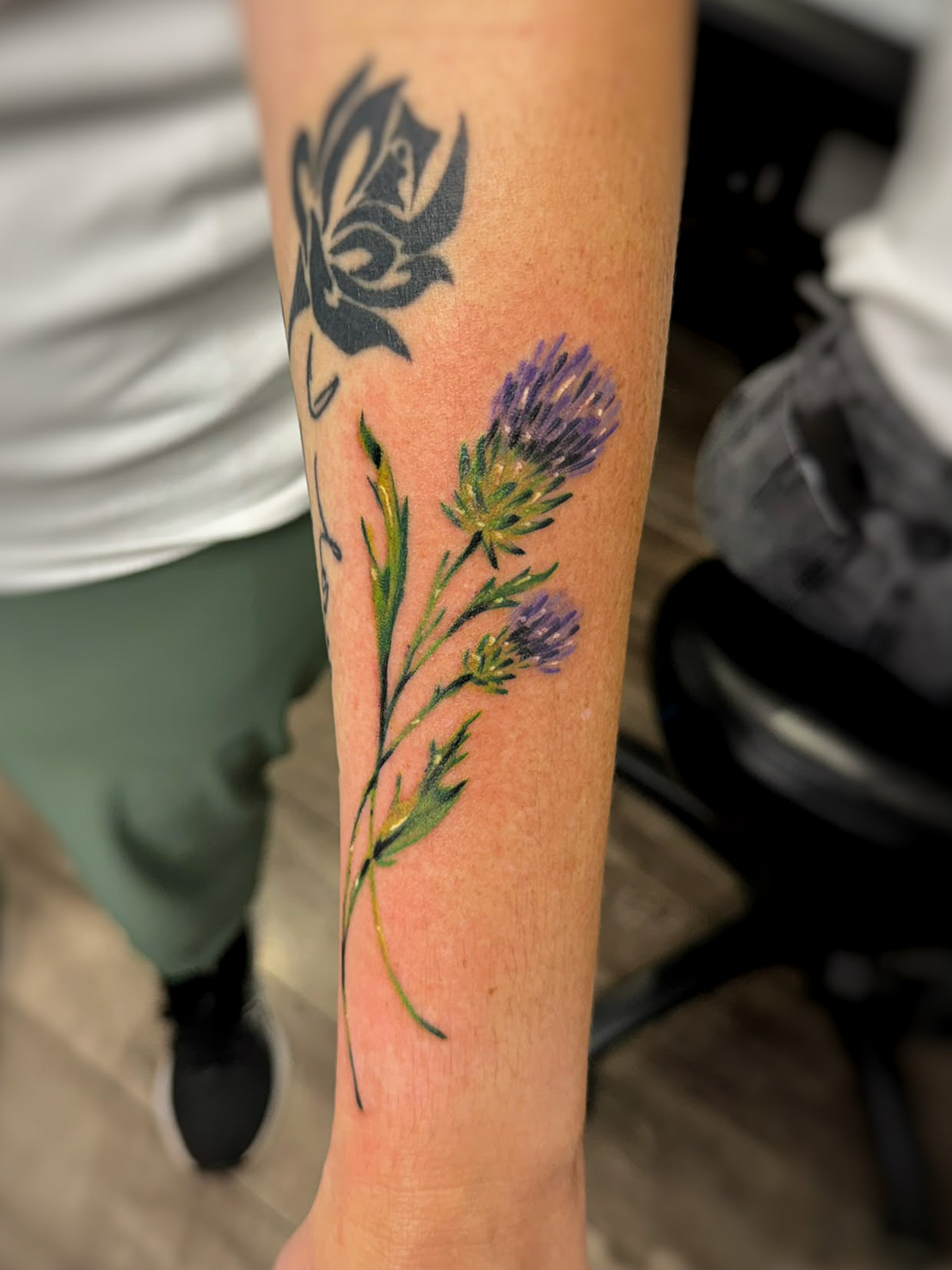 Floral tattoo example