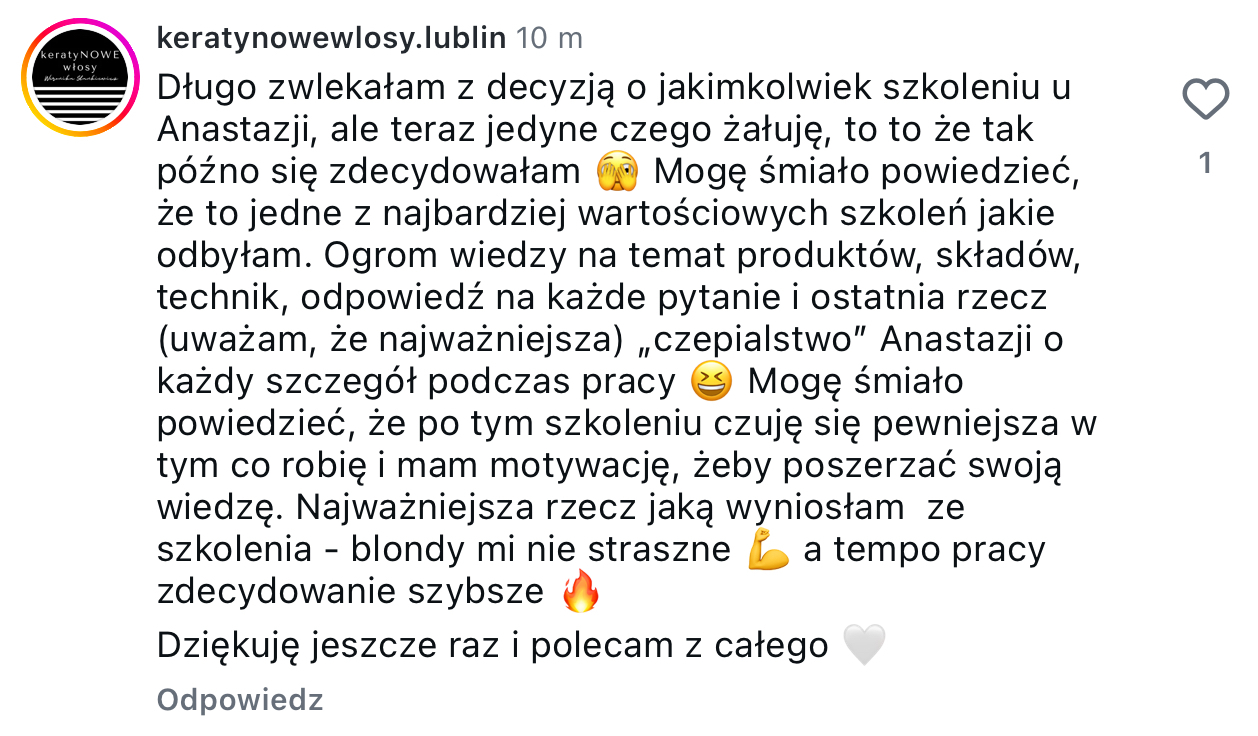 Opinia kursantki 4