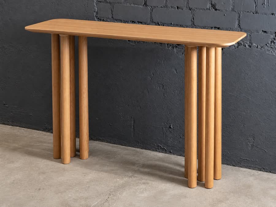 Oak console table