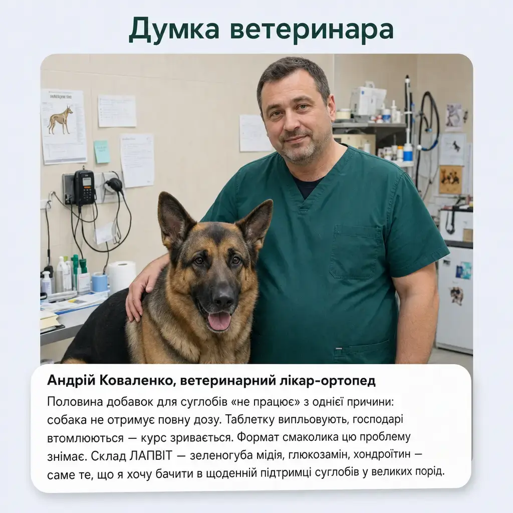 Думка ветеринара про ЛАПВІТ