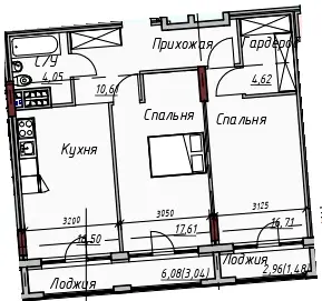 2-комнатные квартиры — фото 6