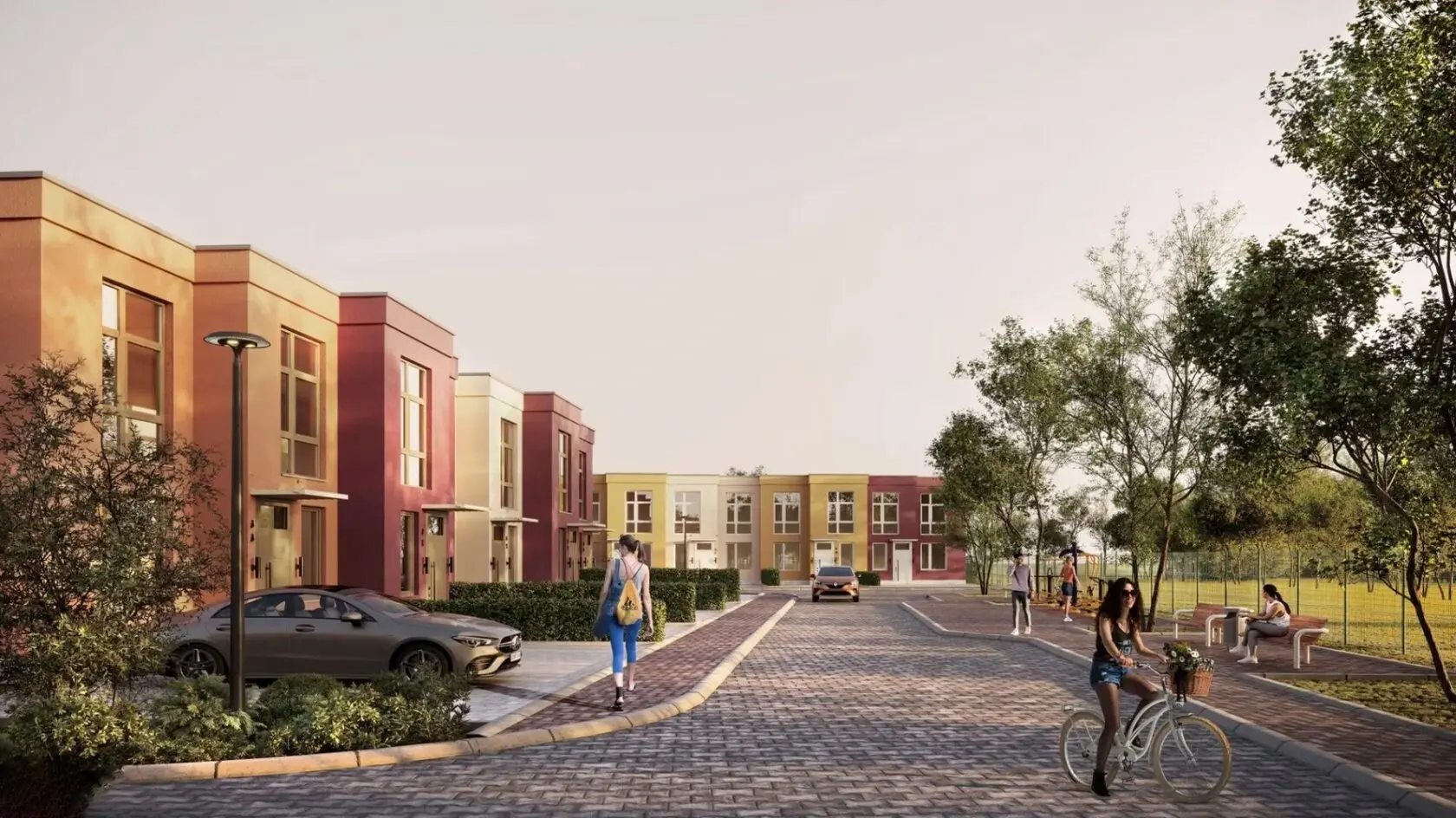 Cuvee Village — благоустроенная внутренняя улица жилого парка