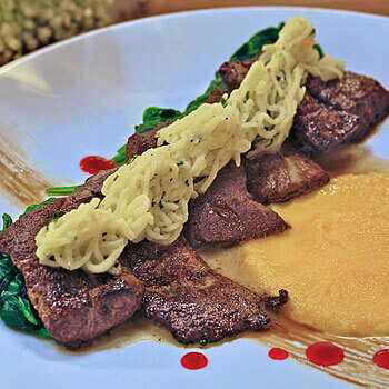 Beef liver with spinach – food delivery from DEPO Salsa Grill Restaurant Kyiv